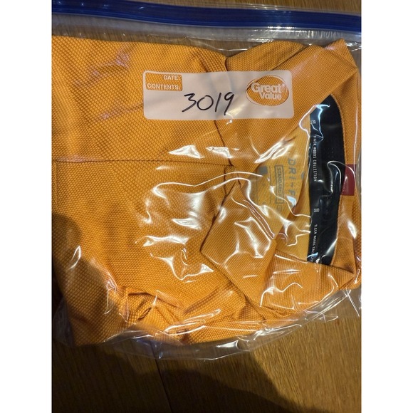 Nike Tiger Woods Collection Polo Shirt L Gold Dri-Fit Golf Textured - Picture 7 of 7